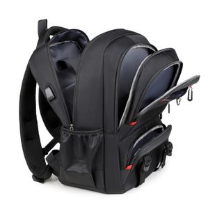Sac à dos pour ordinateur portable 15,6 pouces avec logo personnalisé, étanche, avec chargeur USB, grand sac à dos pour l'école, le collège, les voyages en plein air, les affaires - Product Image 4