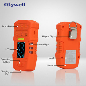 Otywell Original OT137 <strong>Portable</strong> 6 in 1 LCD Gas Detector Multi Gas <strong>Monitor</strong> with High Accuracy for O2 CO H2S LEL <strong>CO2</strong> NH3 - Product Image 1