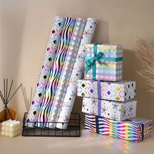 Dazzlingly Waterproof PE <b>Roll</b> Wrapping <b>Paper</b> with Cool Design Printed for Sports Event Gifts - Product Image 1