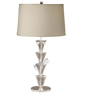 Lampe de table en cristal dans la chambre à coucher Lampe lotus en cristal de table en tissu Lampe de table en cristal pour décoration de mariage - Product Image 6