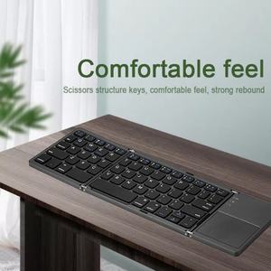 Hot Sale Foldable Touchpad Portable Wireless Rechargeable Slim Pocket Folding <b>Keyboard</b> - Product Image 5