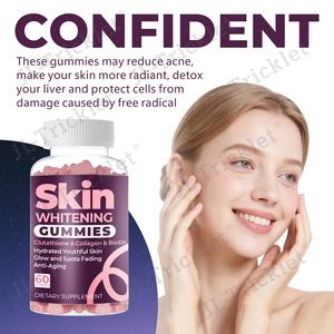 जूलूंग ओम/गंध प्रकृति चमक एल-ग्लूटाथियोन कोलेजन गुम्मस त्वचा को सफेद करने के लिए विटामिन सी गुम्मस - Product Image 4