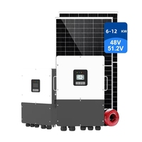 Système solaire hybride 10KW 12KW avec onduleur 5KVA 8KVA, panneaux solaires et batteries, pour alimentation de secours complète à domicile, certifié UL