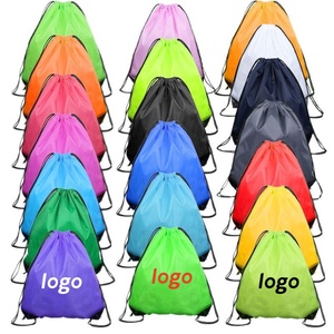 Trọng lượng nhẹ có thể gập lại dây kéo túi sinh thái thân thiện tùy chỉnh in ấn Ba lô phòng tập thể dục trường ngoài trời Nylon Ba lô - Product Image 1