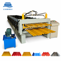 Machine de formage à froid pour tôles de toiture double couche Lian Nai, profilées en acier et zinc, équipement de cintrage à froid, ligne de production de tuiles de toiture