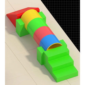 Juego de Parque Infantil Interior de Plástico Colorido con Tobogán y Escalones de Escalada para Jardín de Niños - Product Image 6