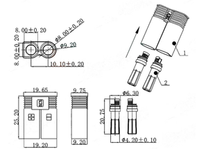 สายต่อพ่วงไฟฟ้า EC5 กันน้ำ แบบตัวผู้ตัวเมีย 40A ขนาด 10AWG ยาว 100 ซม. สำหรับรถยนต์ RC พร้อมฟิวส์และขั้วต่อ ผลิตตามสั่ง - Product Image 4