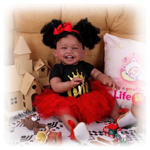 Muñeca Bebé <span class=keywords><strong>Reborn</strong></span> Realista Negra al por Mayor de Lifereborn con Biberón y Pañal, 24 Pulgadas, Vinilo Suave - Product Image 1