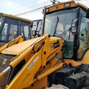 -Terraplanagem Máquinas 4X4 3CX Usado Trator Retroescavadeira JCB roda carregador frontal para venda