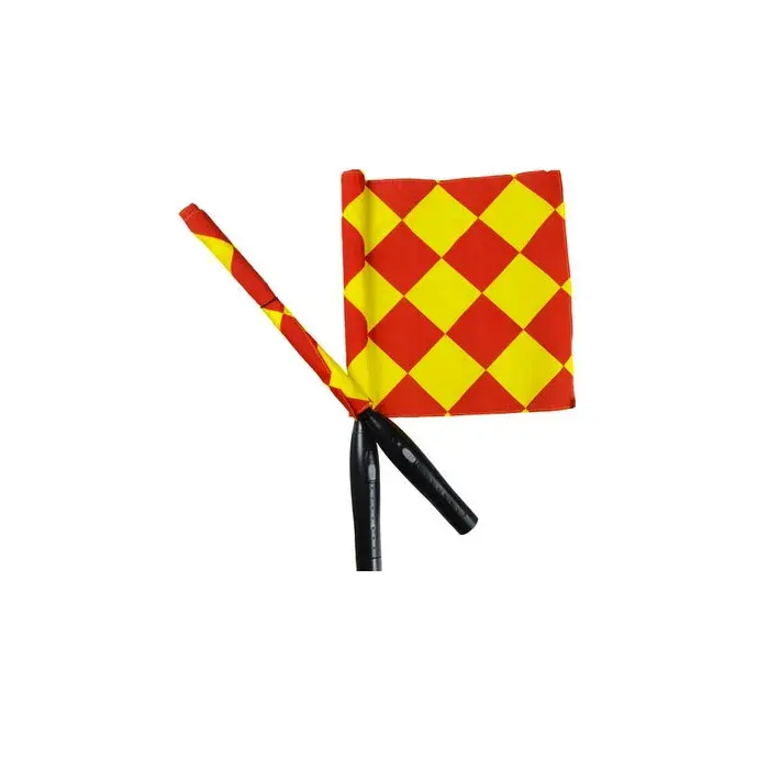 Sunshine Hot Sales 100% Polyester Play Sports Match Football Soccer Referee Flag With Bag