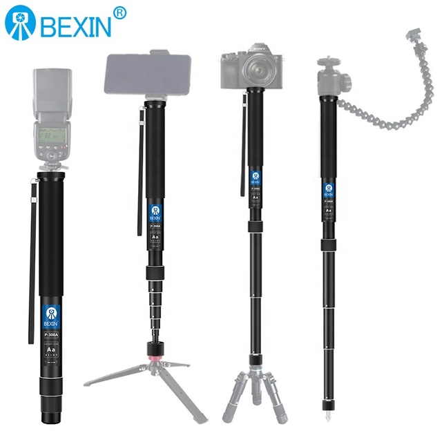 DSLR Camera Accessories BEXIN Aluminum Photo/video Ispeedy Flexible Telescopic Camera Unipod Monopod for Canon for Iphone