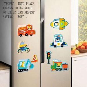 Juguete Educativo de Cartón, Refrigerador Magnético Irregular, Juego de 30 Piezas, Rompecabezas de Tráfico, Imanes para Refrigerador para Niños Pequeños - Product Image 5