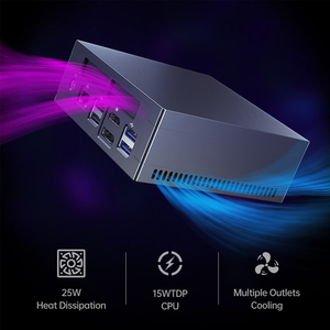 Mini PC R7 3750H <span class=keywords><strong>AMD</strong></span> (2,<span class=keywords><strong>3</strong></span> Ghz a 4,0 GHz) ganar 11 Pro Mini computadora M.2 Nvme SSD Triple 4K @ 60Hz pantalla pequeña PC - Product Image 3