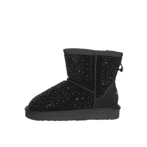 LKhk3770 stivaletti bassi da donna Slip-On tacco alto Chelsea Snow Boots nero stile classico piatto in cotone per l'autunno inverno - Product Image 1