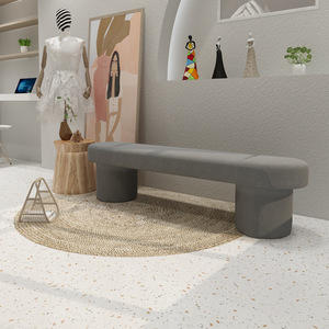 Scandinavian Style Shoe Bench For Clothing Store Space Saving <b>Foot</b> <b>Stool</b> Freestanding Design - Product Image 2