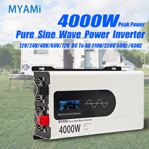 Convertisseur DC/AC à onde sinusoïdale pure MYAMi 4000W 2000W pour usage automobile et domestique 12V/24V/48V/110V/220V - Product Image 2