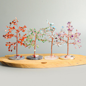 Vente en gros de cristaux de pierres précieuses naturelles de guérison <span class=keywords><strong>7</strong></span> <span class=keywords><strong>chakras</strong></span>, graviers, puces faites à la main, arbre de fortune pour décor Fengshui à la maison - Product Image 5