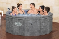 Bestway 6001V Nouveauté 2025 Spa Gonflable Extérieur Jacuzzi Rond Carrara en Mousse de 1,70m x 65cm pour 4-6 Personnes