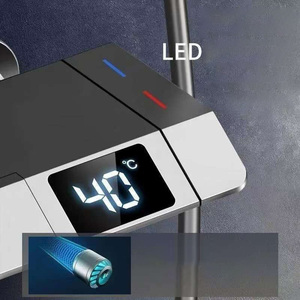 Juego de ducha de plástico y acero con grifo monomando de agua fría y caliente para baño, venta al por mayor de fábrica - Product Image 3