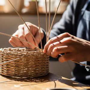 ตะกร้าปิกนิกสานแบบมินิมอลทันสมัย น้ำหนักเบา ทำจากหวาย สำหรับเก็บอาหารและบรรจุภัณฑ์ของขวัญ - Product Image 5