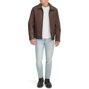 Chaqueta de Motero Marrón <span class=keywords><strong>para</strong></span> Hombre, Cuero Sintético PU, Chaqueta Premium Personalizada OEM ODM, Ropa Exterior al por Mayor <span class=keywords><strong>para</strong></span> Todas las Temporadas, Estilo Casual - Product Image 2