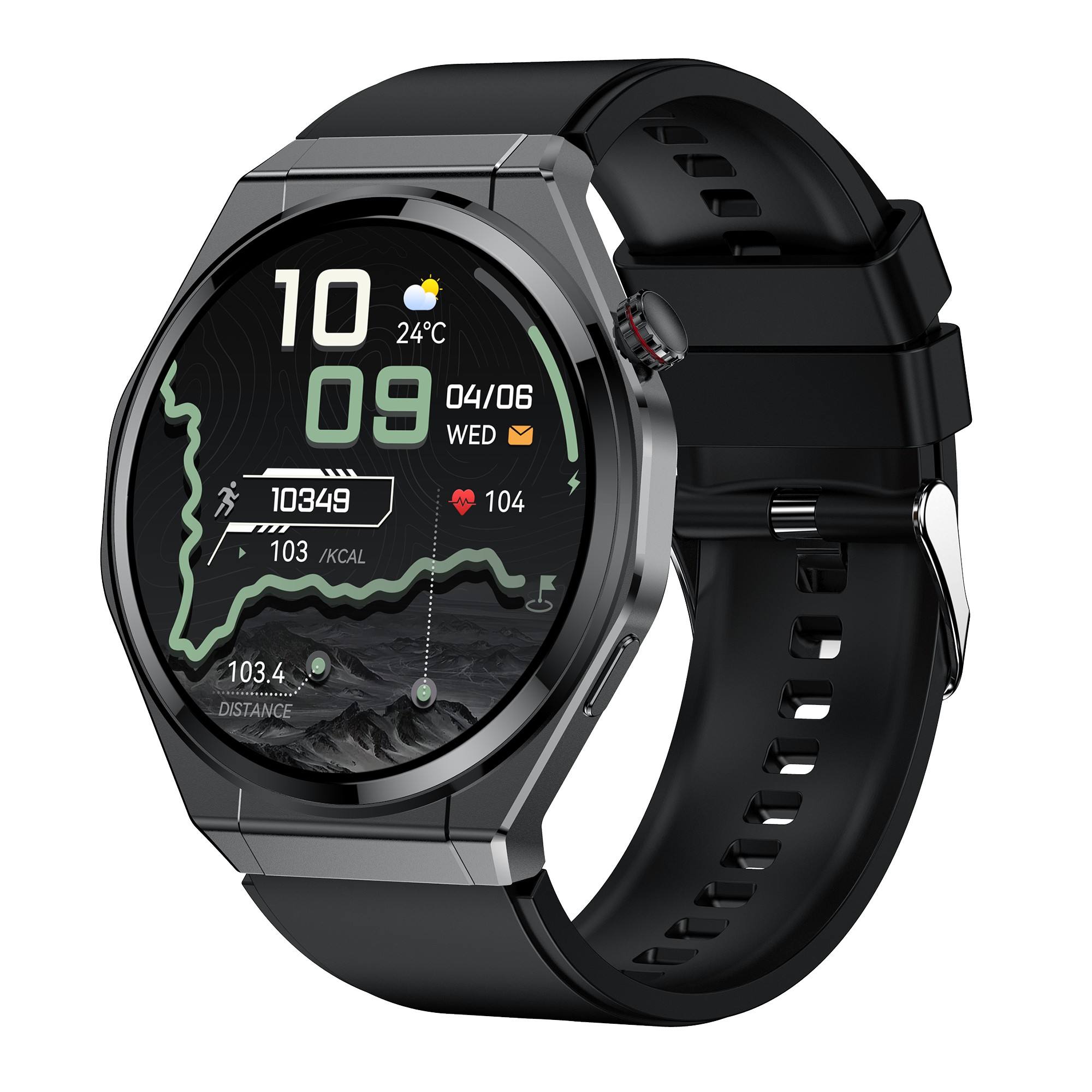 HK5 Outdoor Sport Ultra-Thin Smart Watch 1.75inch AMOLED IP68 Heart Rate Fitness Tracker Smart BT Calling Watch for Men