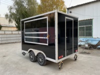 Remorque de restauration mobile entièrement équipée, camion de cuisine de rue multifonctionnel pour hot-dogs, pizzas, café
