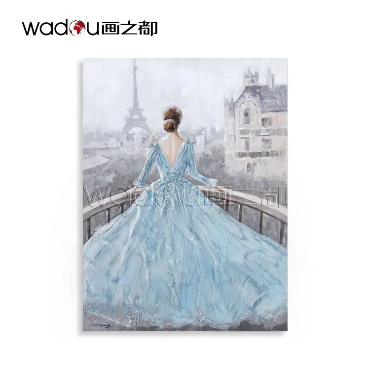 Trendy Items Woondecoratie Hot Koop Wall Art Paris Fashion Vrouwen 3d Olieverf Custom Olieverfschilderijen