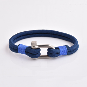 Nouvelles tendances mode hommes mode unisexe marin marin Nylon cire cordon manille bracelets porte-bonheur - Product Image 6