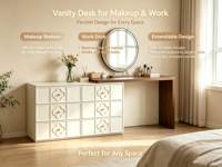 Table de maquillage moderne en bois blanc, coiffeuse pour chambre à coucher