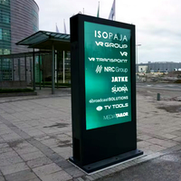 Tótem Publicitario Digital para Exteriores con Pantalla LCD de Vídeo de Pulgadas, Energía Solar, Panel IPS, CMS Integrado y WiFi para Restaurantes