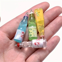 Modèle de soda 3D simulé, pendentif miniature, bouteille de boisson colorée, pendentif artisanal, ornement, accessoires de porte-clés