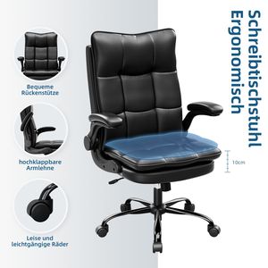 SEDIA DIREZIONALE ERGONOMICA XXL CON COMFORT PREMIUM NERA - Product Image 4