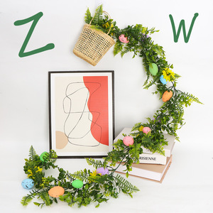 ของตกแต่งเทศกาลอีสเตอร์ไข่เถาจำลองสำหรับตกแต่งบ้านและเทศกาลอีสเตอร์หวายแบบทำมือ - Product Image 1