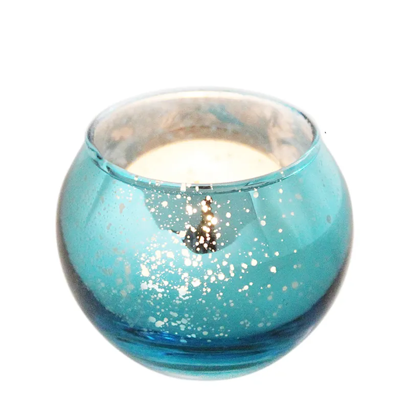 Antike teelichtiger glaskerzenhalter farbiges geweihtes glas merkur kerzenhalter glas für kerzen