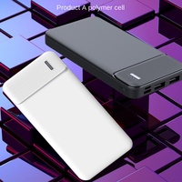 Batterie externe mobile à charge ultra-rapide 10000 mAh, haute capacité, sortie 10W, écran LED, sortie Micro USB Type-C, logo personnalisable