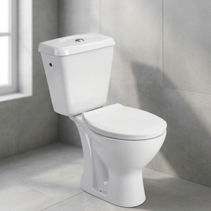 Ensemble WC en céramique à deux pièces, à siphon en S, à double chasse, à poser au sol, d'origine Gujarat - Product Image 2
