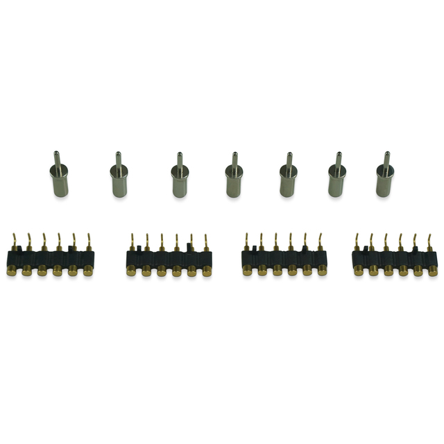 Spring Contact Pogo Pin Connector Wire to Board Terminal Connector with Screw Holes Magnetic Connector 4 Pin