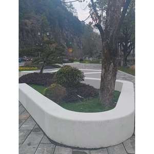 Banc-jardinière translucide en béton sur mesure, transmettant la lumière, pour aménagement paysager, parc et jardin - Product Image 4