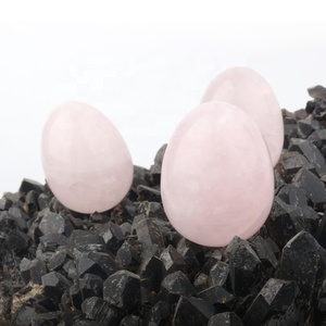 Vente en gros d'œufs de yoni en cristal de quartz rose de grande taille 50 mm, œufs de yoni naturels, œufs vaginaux en cristal pour femmes - Product Image 4