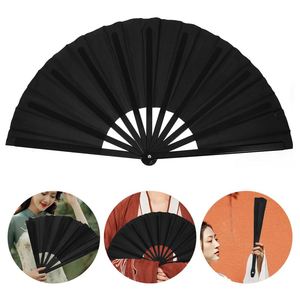 Abanico Plegable de Plástico Personalizado para Publicidad Empresarial, Abanico Portátil para Danza Kung Fu, Abanicos Plegables Grandes de 13 Pulgadas con Bolsa - Product Image 3