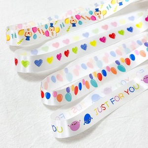 โอเคริบบิ้นผ้าซาตินพิมพ์ลายหน้าเดียวสำหรับวันเปิดเทอมของเด็กขายส่ง - Product Image 3