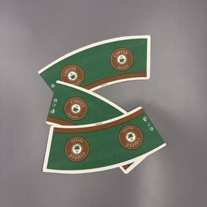 Factory Wholesale Custom Size Flexographic <b>Printed</b> Disposable <b>Paper</b> Cup Fan for Coffee Shop Cups - Product Image 2
