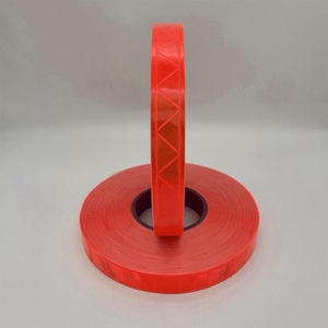 Ruban adhésif réfléchissant jaune fluorescent brillant YS pour application de couture d'avertissement, haute visibilité, matériau PVC - Product Image 4