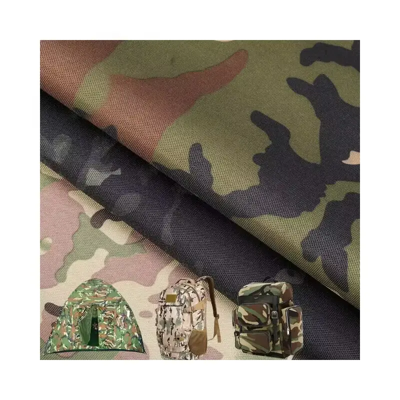 100 poliestere fibra di carbonio tessuto mimetico borsa materiale Camouflage Ripstop Outdoor Oxford Fabric