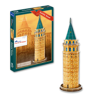 72개 조각 스카이 타워 모델 미니어처 종이 3D 퍼즐 빌딩 세트 10P 포함 - Product Image 6