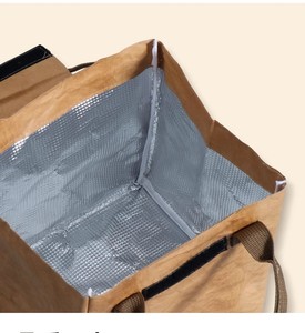 Chất Lượng Cao Nâu Bền Không Thấm Nước Tráng Dupont Giấy Nhiệt Cách Điện Ăn Trưa Mát Tyvek Túi Cho Thực Phẩm Với Biểu Tượng Tùy Chỉnh - Product Image 4