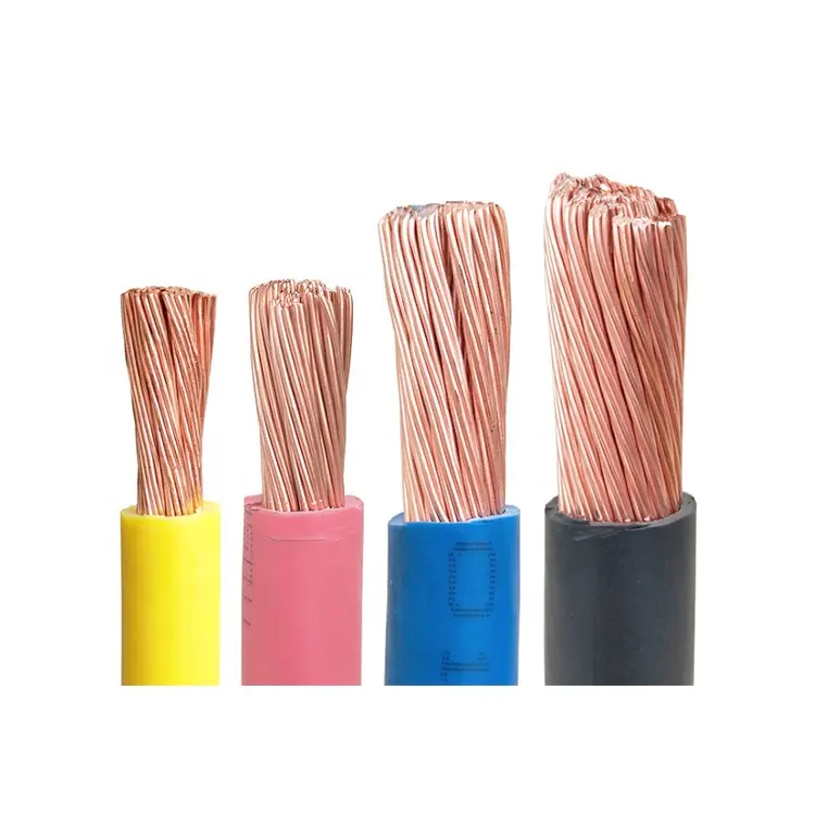 Jupai 6awg soft wire PVC coated copper 450V/750V BVR wire 16mm flexible electric cable wire