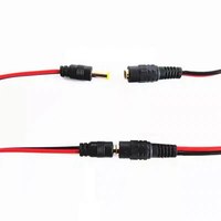 Câble d'alimentation DC mâle-femelle, connecteur 5,5x2,1 mm, adaptateur de prise jack 2 broches, fil pour caméra TV, bande lumineuse LED