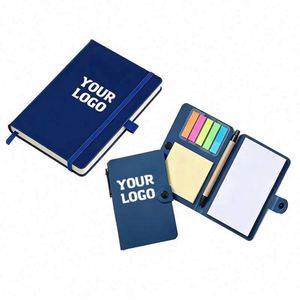 Wholesale Logo Printing A6 for Promo Business Gift Pu Leather Hardcover Notebook With Pen Holder Custom Promotional Gifts - Product Image 1
